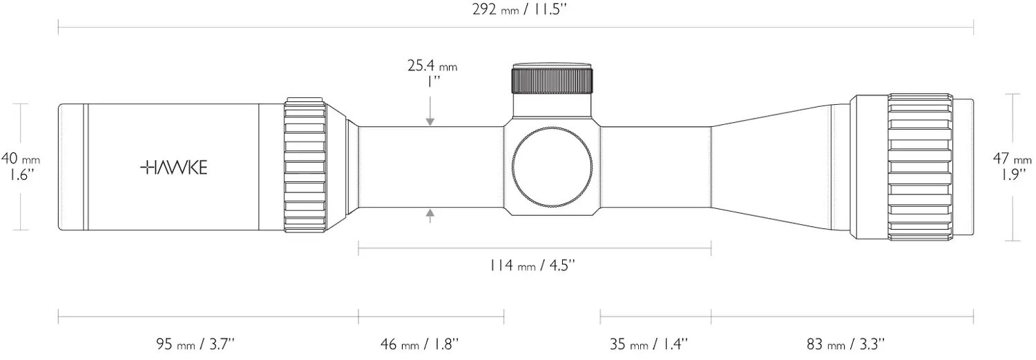 Прицел оптический Hawke Vantage 2-7x32 AO сетка Mil-Dot Фото 3